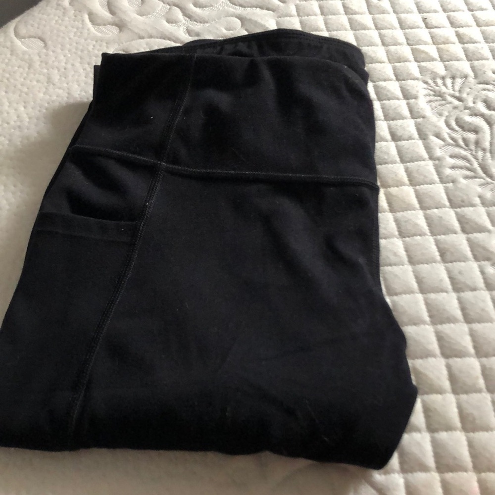 Black, Large, workout leggings.